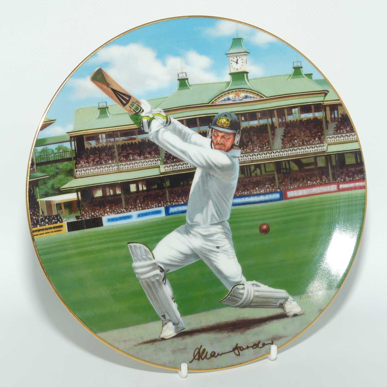 Cricket Memorabilia | Australian Cricketing Greats plate | #2 | Allan Border