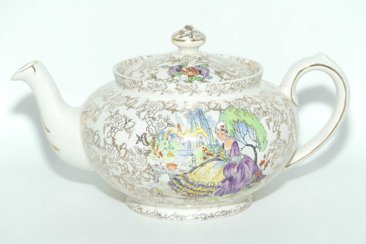 BCM Nelson Ware Pompadour | Crinoline Lady tea pot