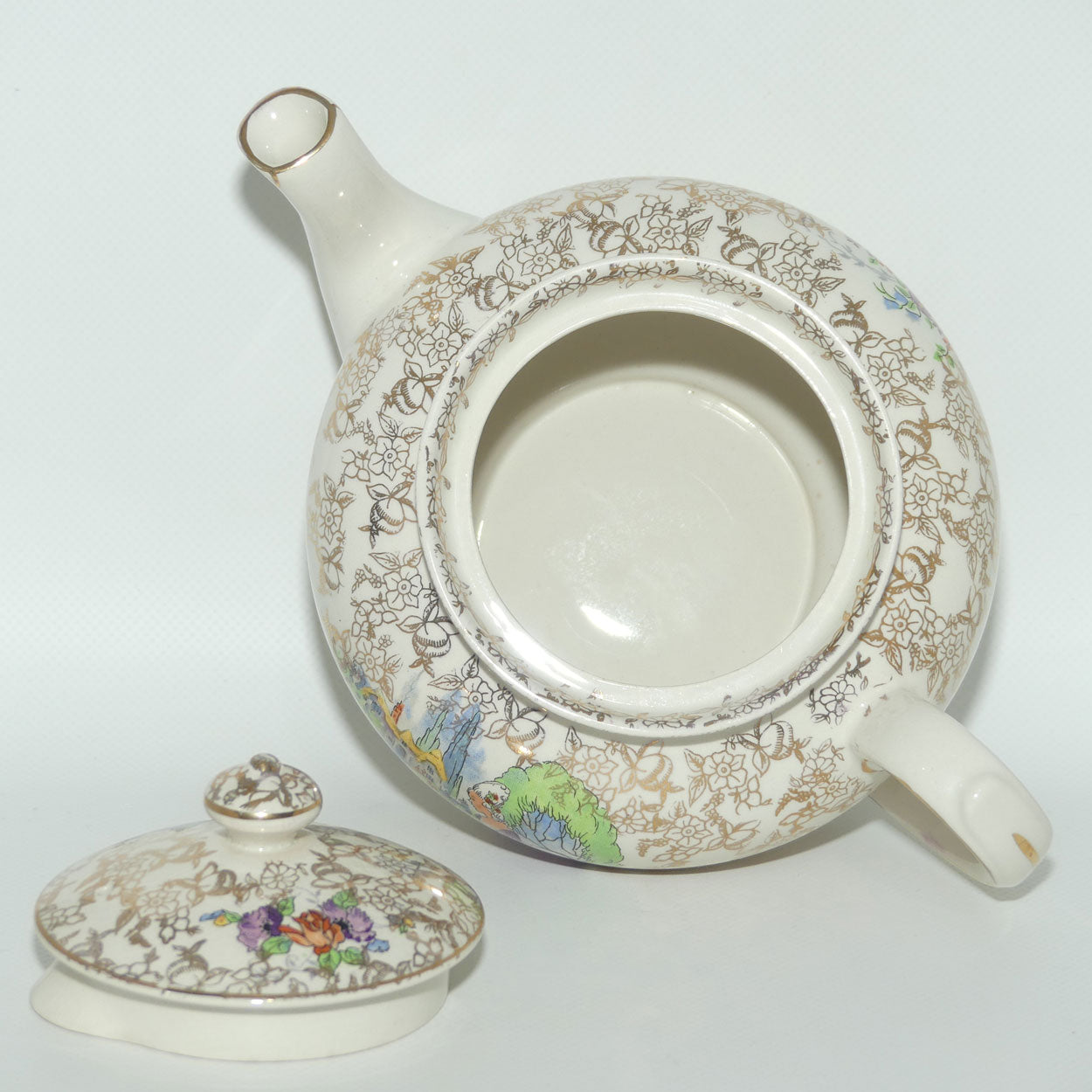 BCM Nelson Ware Pompadour | Crinoline Lady tea pot