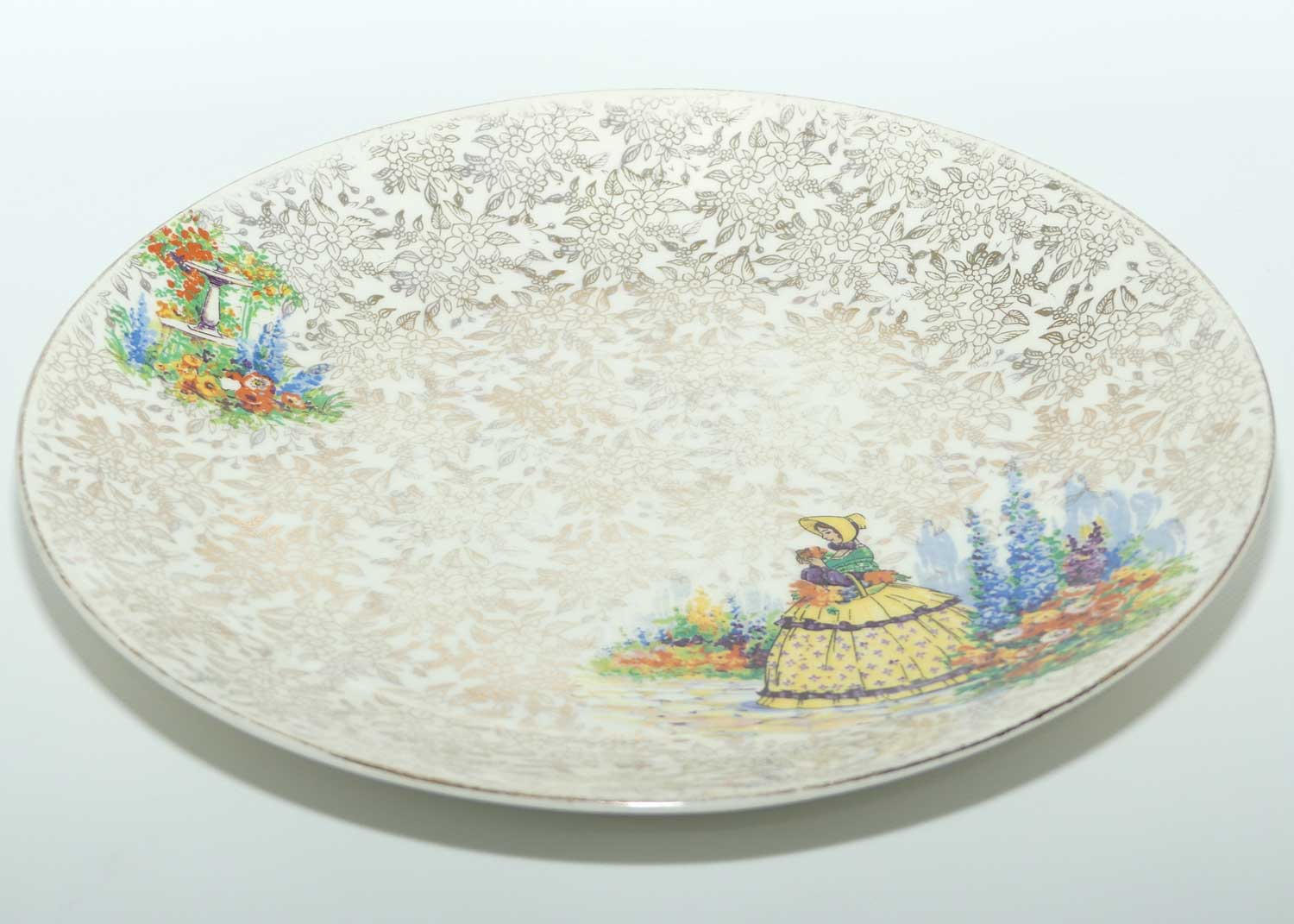 Empire England Crinoline Lady plate | Yellow Dress and Bonnet