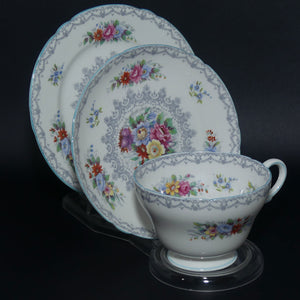 Vintage Shelley store England Trio-Teacup Saucer And Plate Crochet 13303