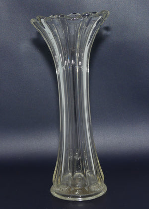 Crown Crystal Glass Lily Vase | Clear | 24cm tall