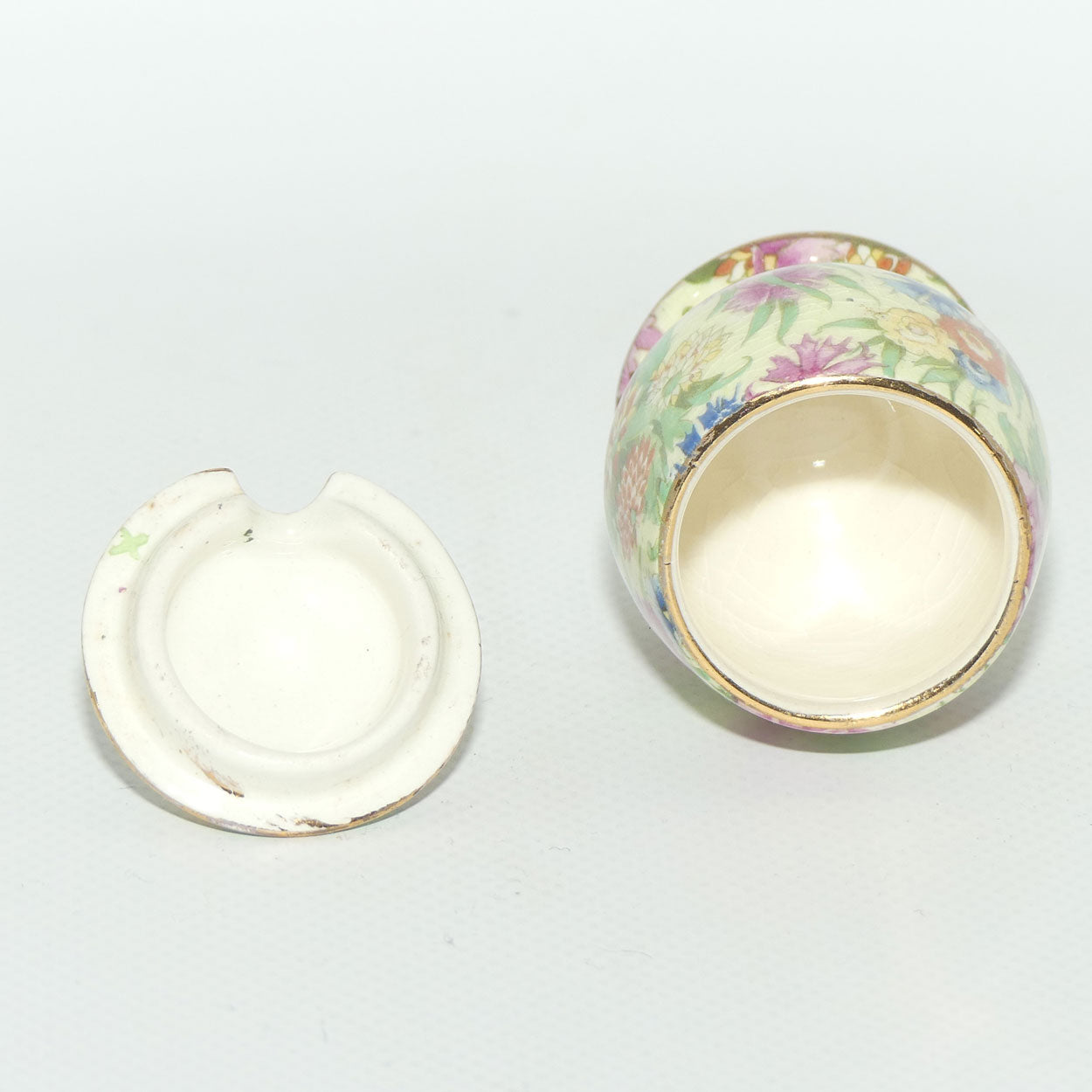 Royal Winton Kew Chintz cruet set on tray