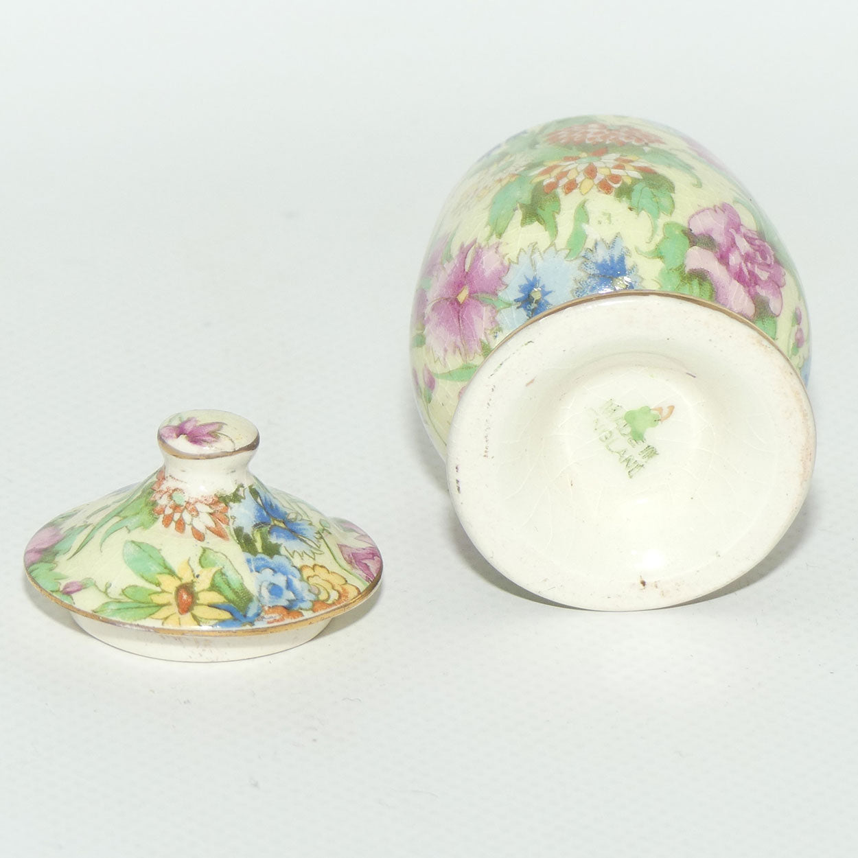 Royal Winton Kew Chintz cruet set on tray
