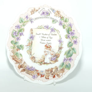 Royal Doulton Brambly Hedge Giftware | Recipe Collection | Crystallized Violets plate | 20cm