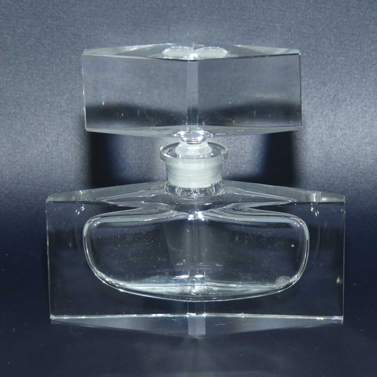 Art Deco Cubist style Crystal perfume bottle