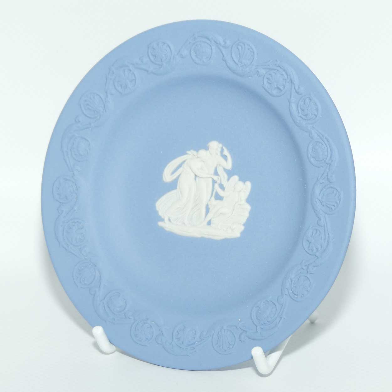 Wedgwood Jasper | Embossed Border | 2 Maidens and Cupid miniature plate | no box