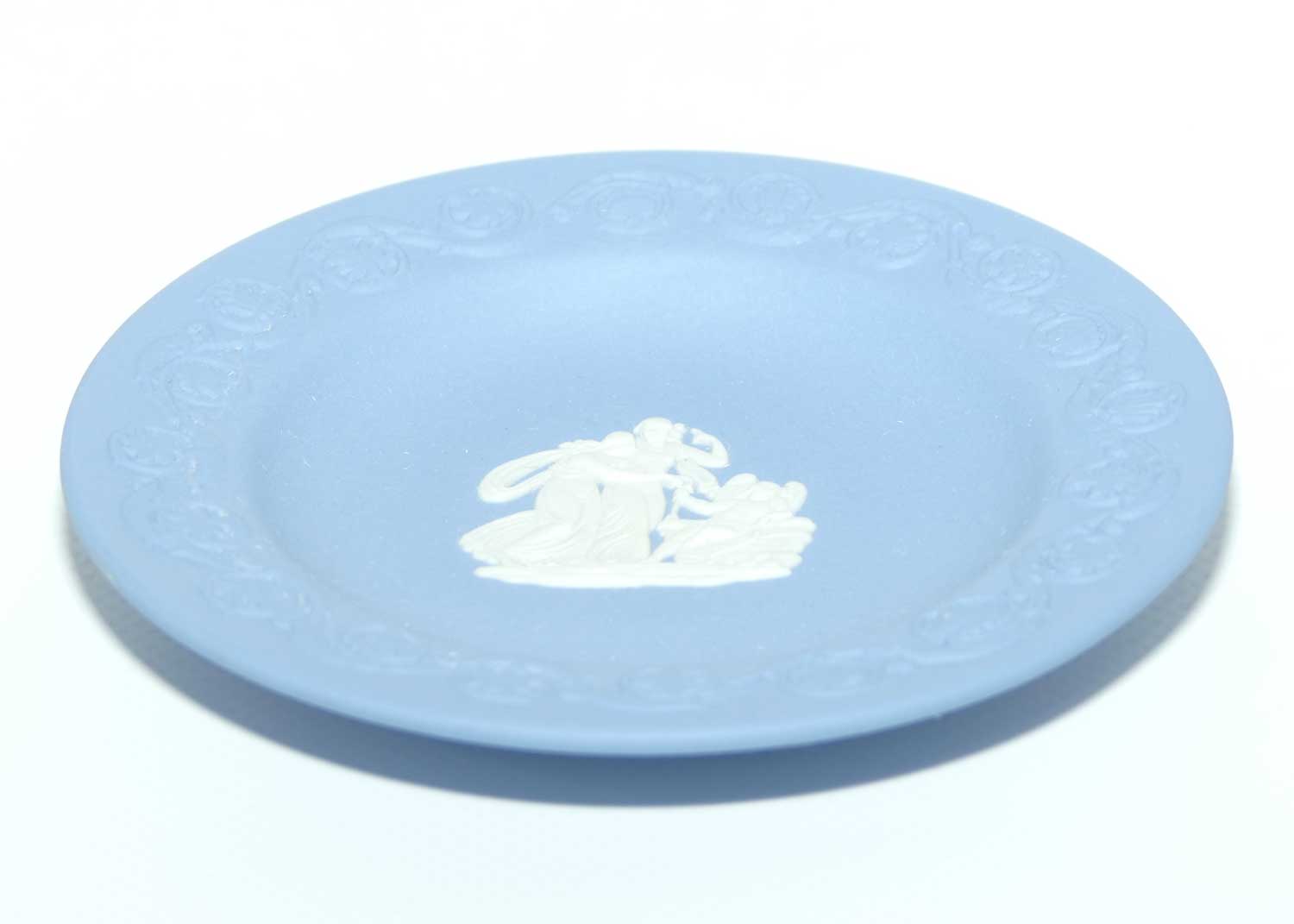 Wedgwood Jasper | Embossed Border | 2 Maidens and Cupid miniature plate | no box