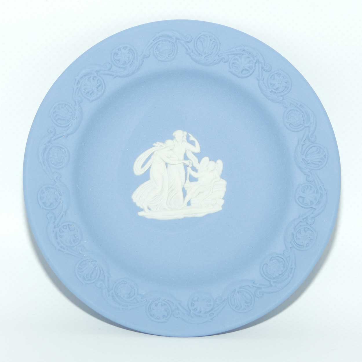 Wedgwood Jasper | Embossed Border | 2 Maidens and Cupid miniature plate | no box