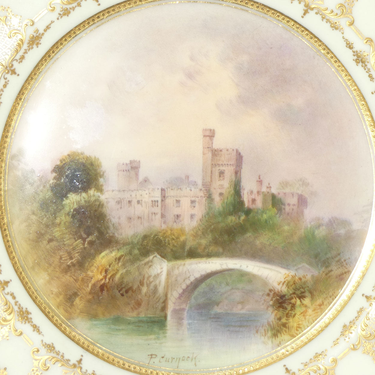 Royal Doulton hand painted Lismore Castle plate (Curnock)