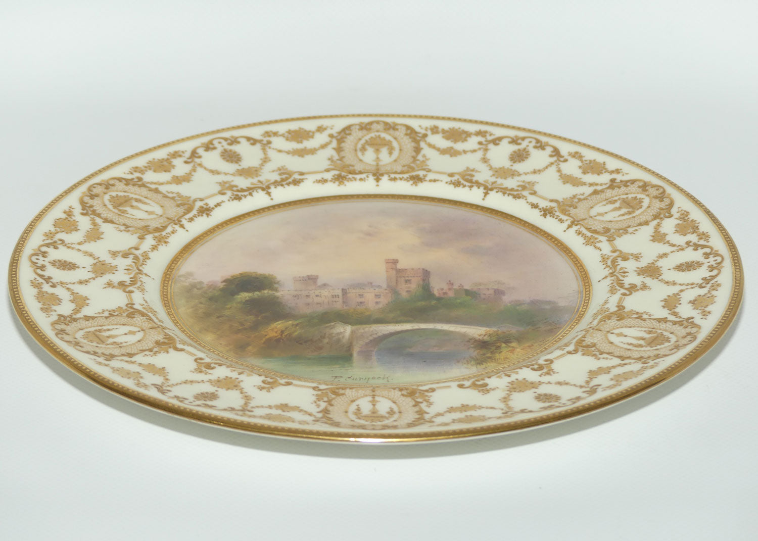 Royal Doulton hand painted Lismore Castle plate (Curnock)
