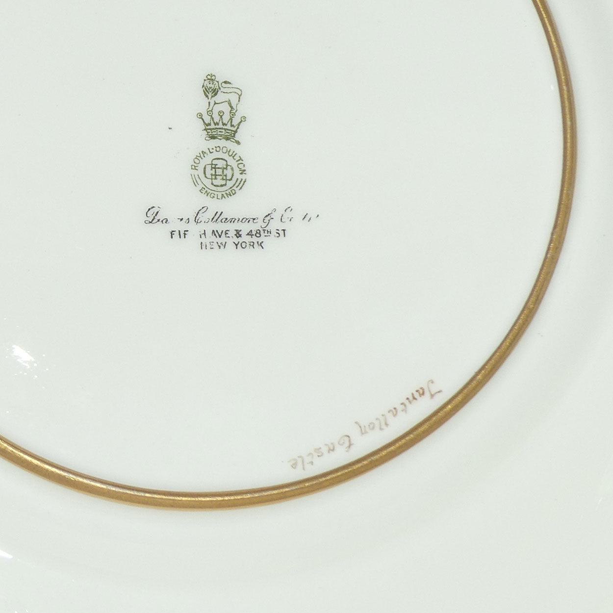 Royal Doulton hand painted Tantallon Castle plate (Curnock)