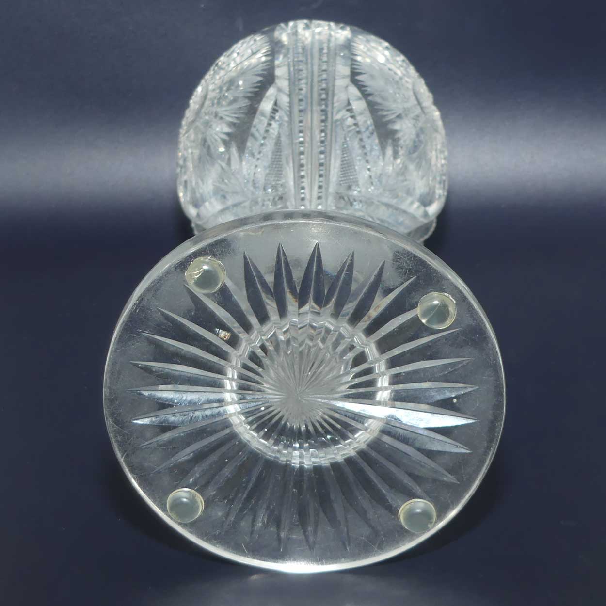 Antique American Brilliant Cut Glass Chalice vase