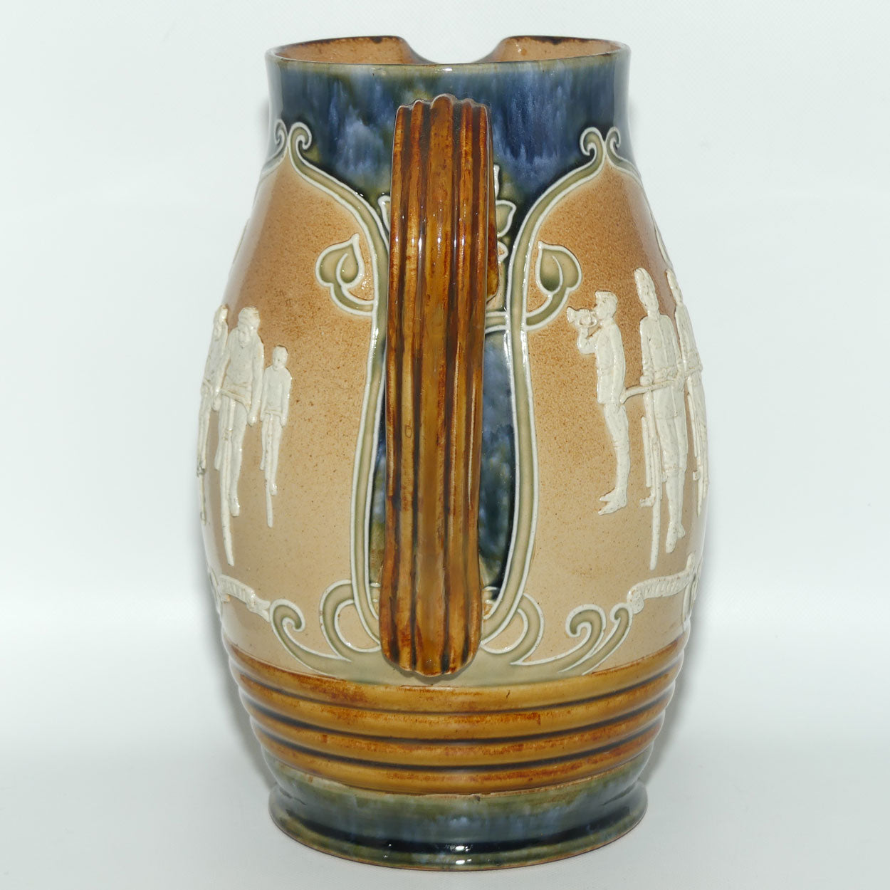 Doulton Lambeth stoneware Cycling bulbous jug | MILITARY, ROAD and PATH | #2