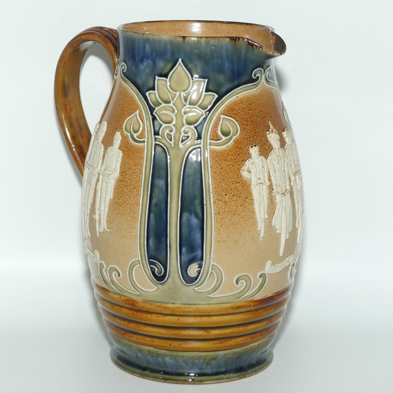 Doulton Lambeth stoneware Cycling bulbous jug | MILITARY, ROAD and PATH | #2