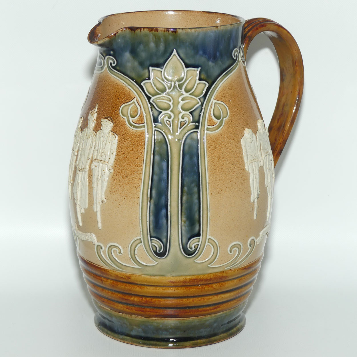 Doulton Lambeth stoneware Cycling bulbous jug | MILITARY, ROAD and PATH | #2