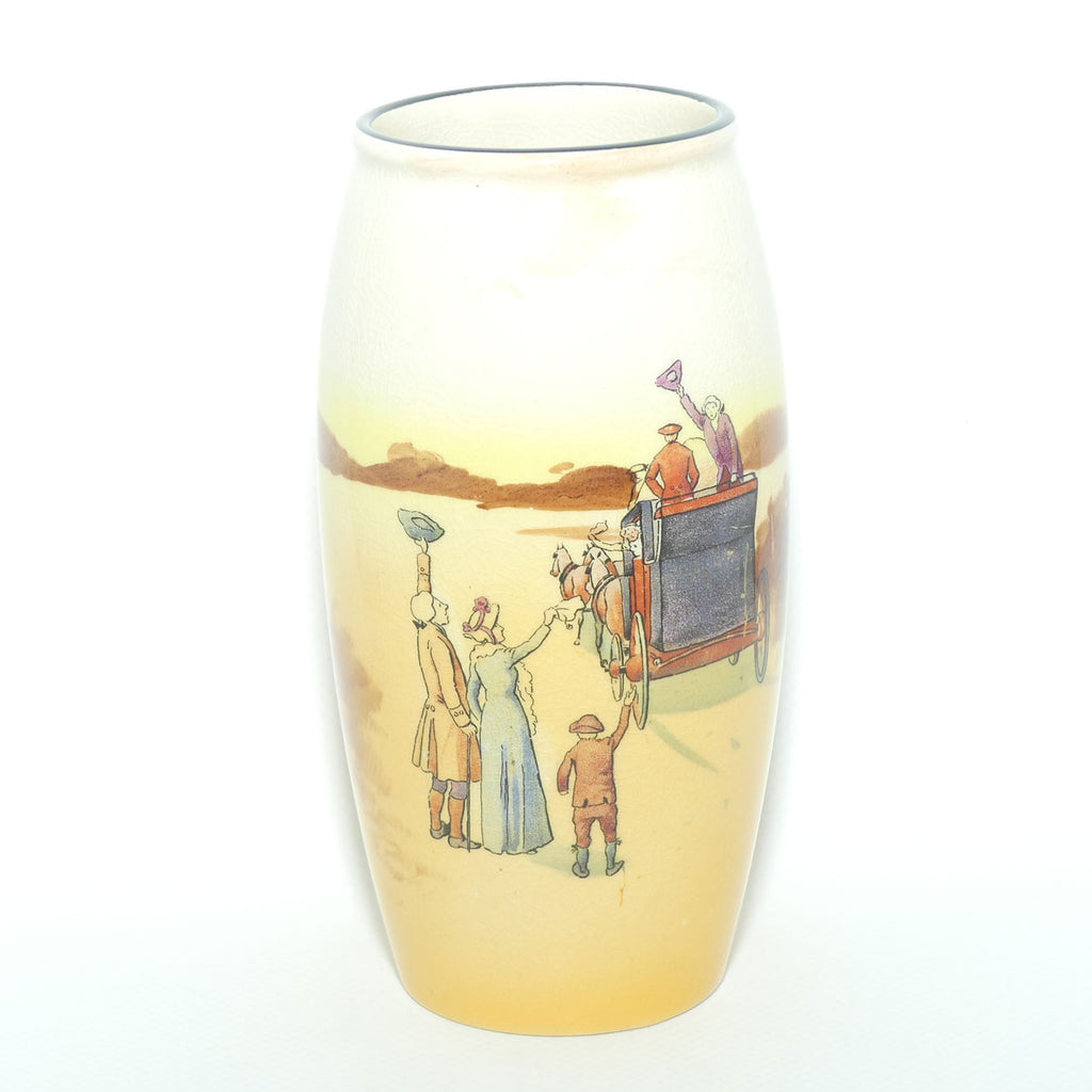 Royal Doulton Coaching Days small cylindrical vase