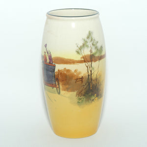 Royal Doulton Coaching Days small cylindrical vase