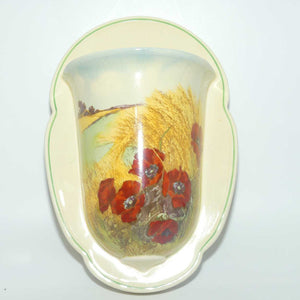 Royal Doulton Poppies in a Cornfield mounted wall vase D5097