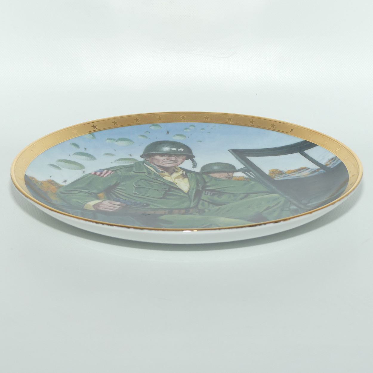 Franklin Mint Heirloom plate | John Wayne | Remembering D-Day + Cert