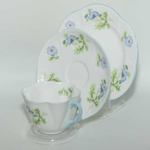 Shelley Dainty Shape Blue Poppy pattern trio | 14168