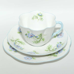 Shelley Dainty Shape Blue Poppy pattern trio | 14168