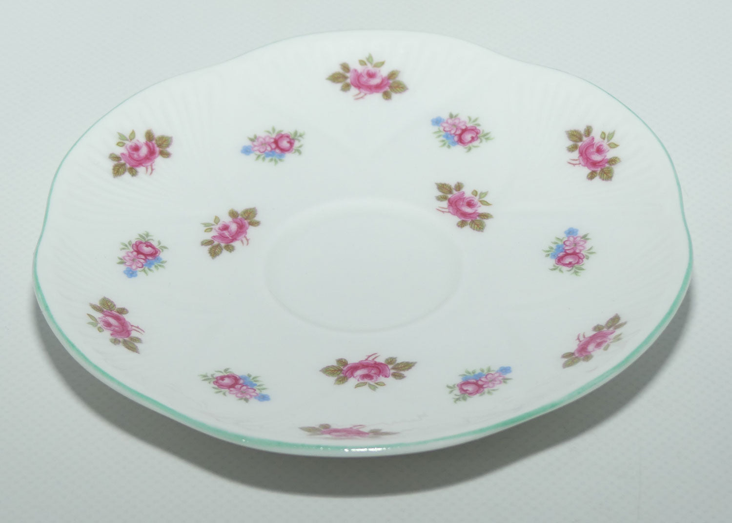 Shelley Dainty shape Rosebuds trio | Aqua trim