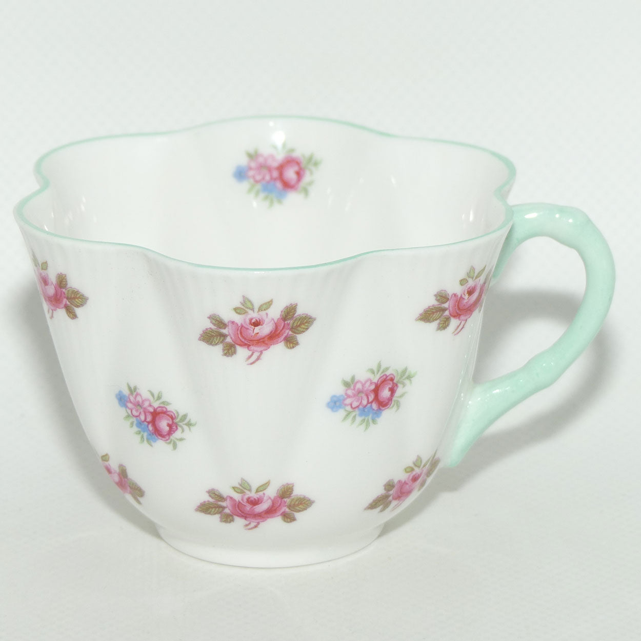 Shelley Dainty shape Rosebuds trio | Aqua trim