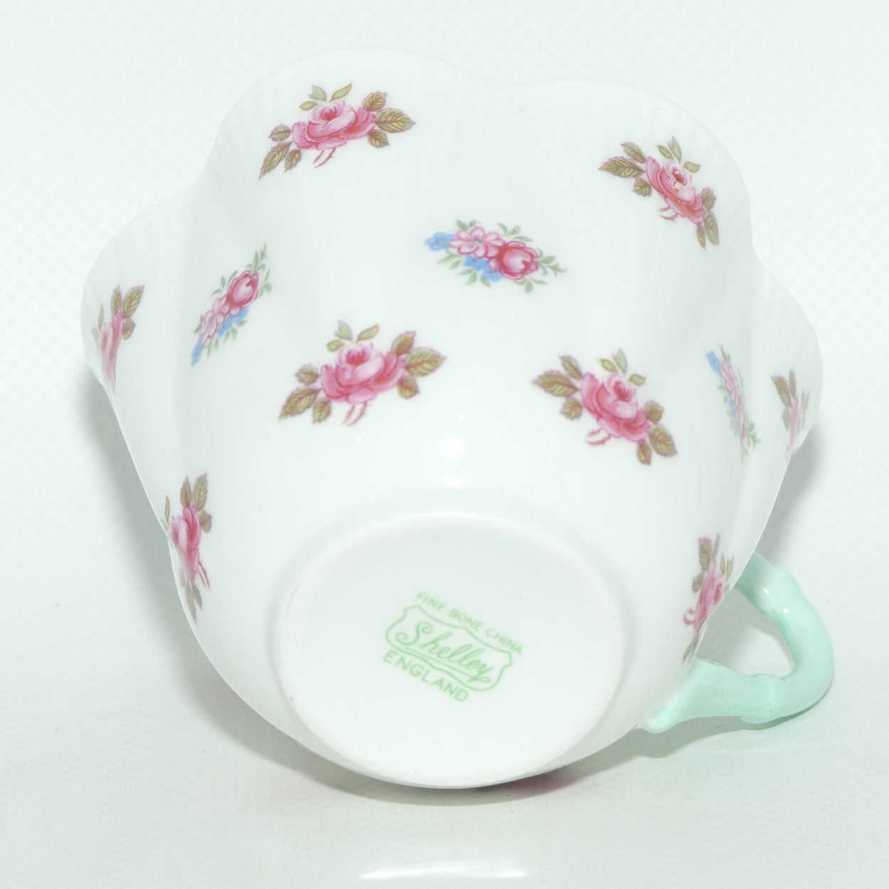 Shelley Dainty shape Rosebuds trio | Aqua trim