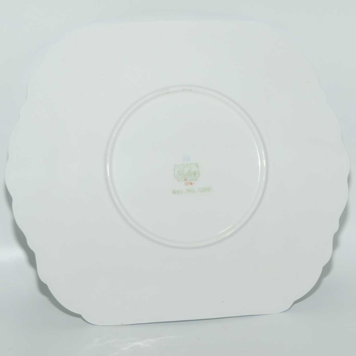 Shelley Dainty shape Rose, Pansy, Forget Me Not cake or sandwich plate