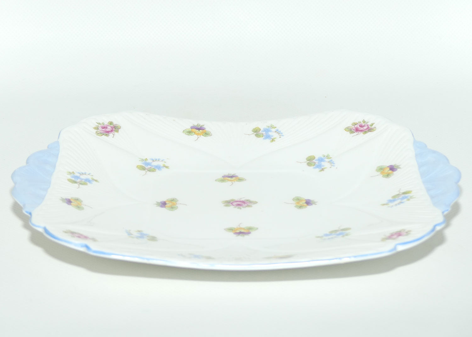 Shelley Dainty shape Rose, Pansy, Forget Me Not cake or sandwich plate
