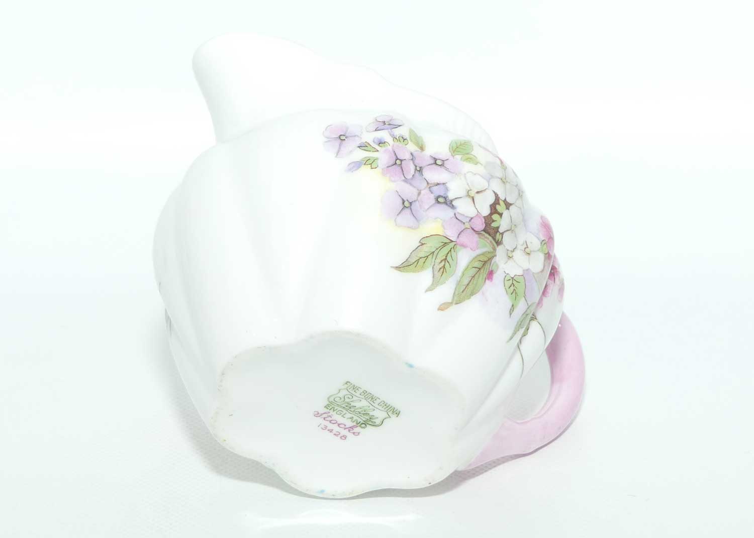 Shelley Dainty shape Stocks milk jug and sugar bowl | #2 | Pattern 13428