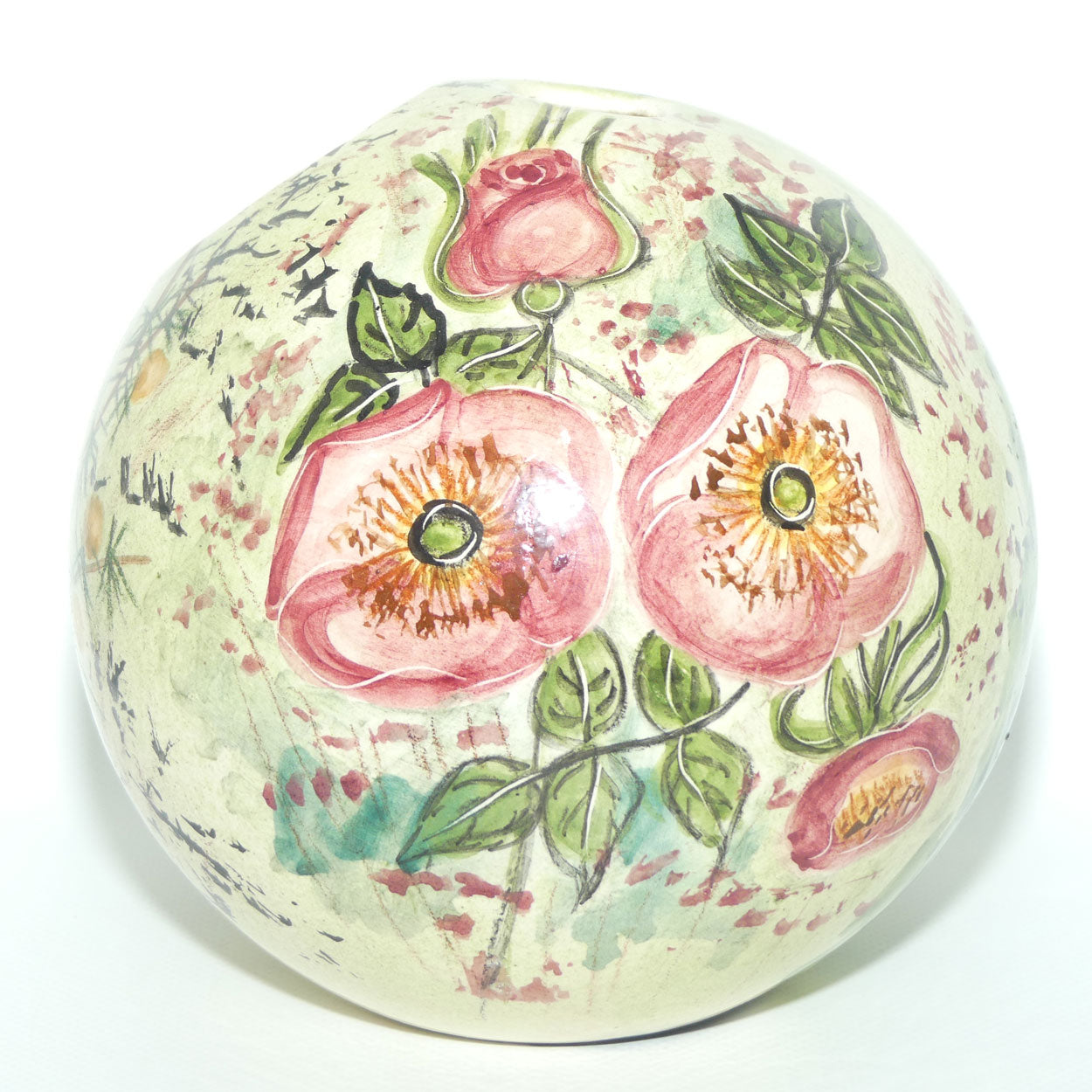 Australian Pottery | Daisyware Pottery bowling ball vase | Australian Wildflower Decor
