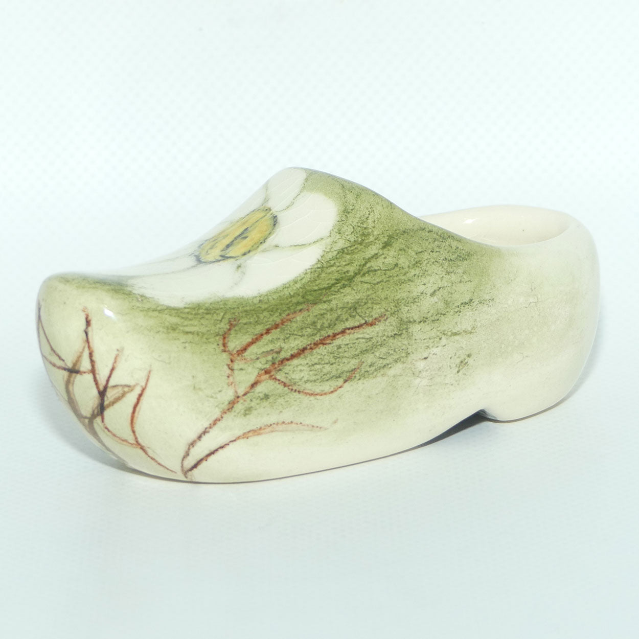 Australian Pottery | Daisyware Pottery Shoe or clog | Daisy motif