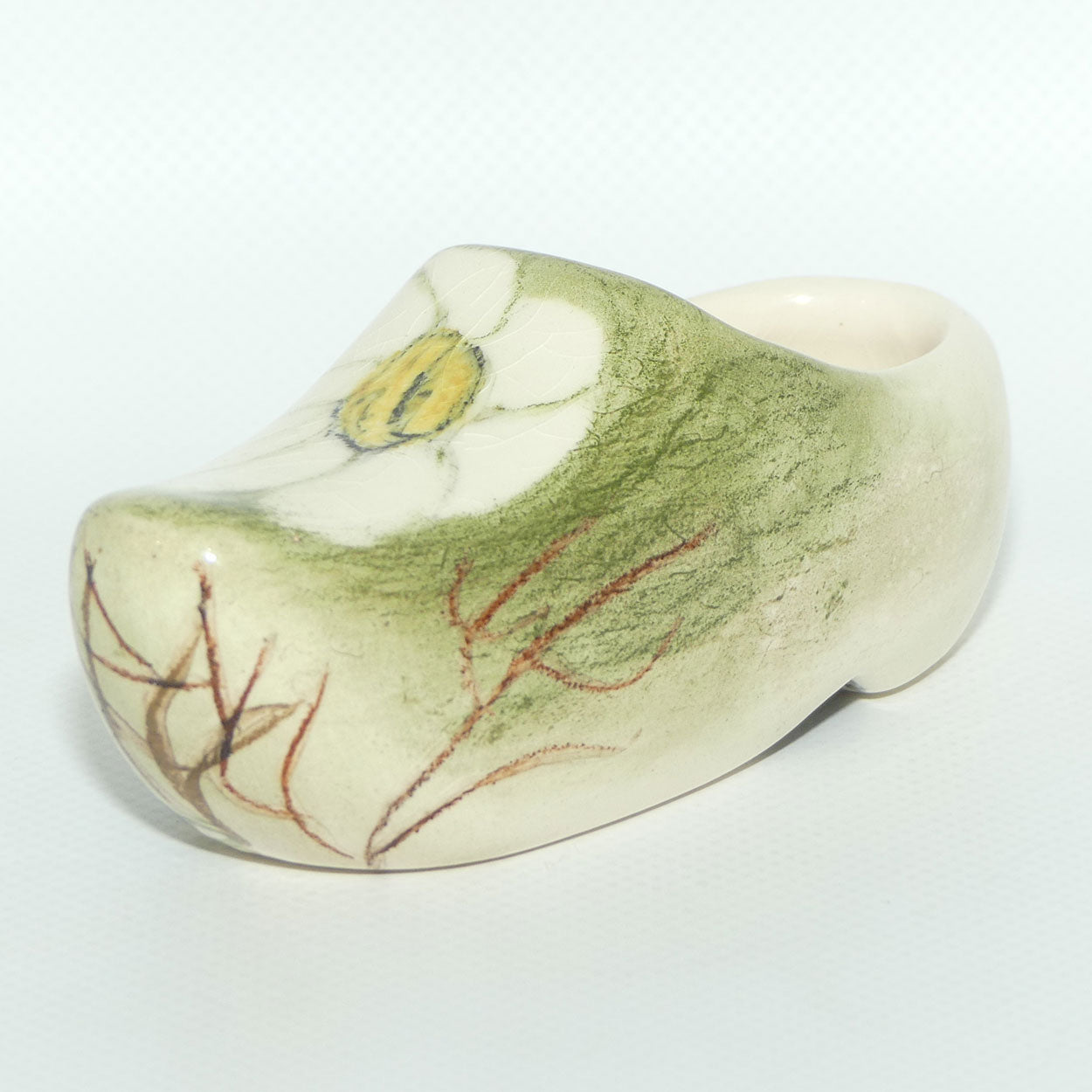 Australian Pottery | Daisyware Pottery Shoe or clog | Daisy motif