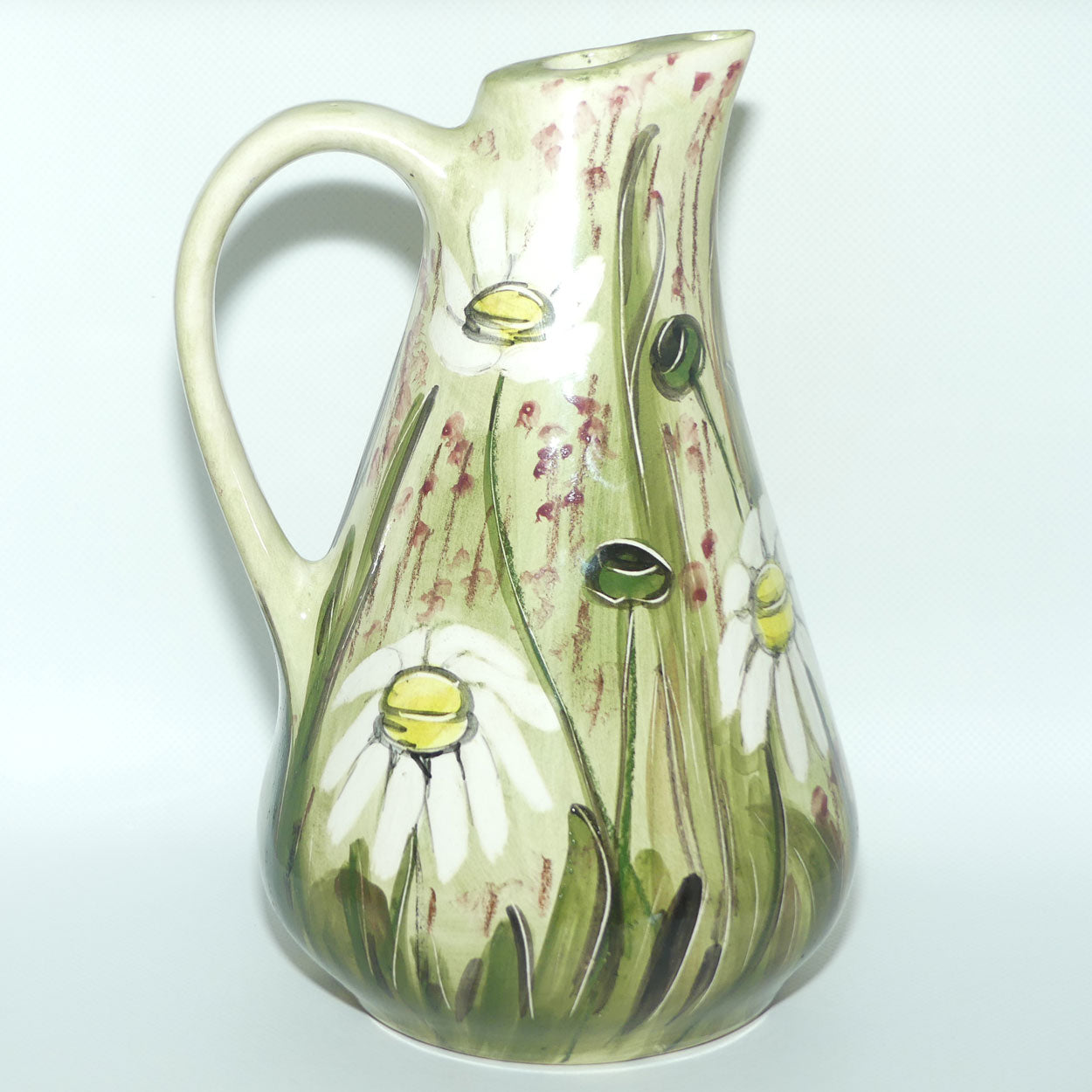 Australian Pottery | Daisyware Pottery tall jug | Australian Flower Decor