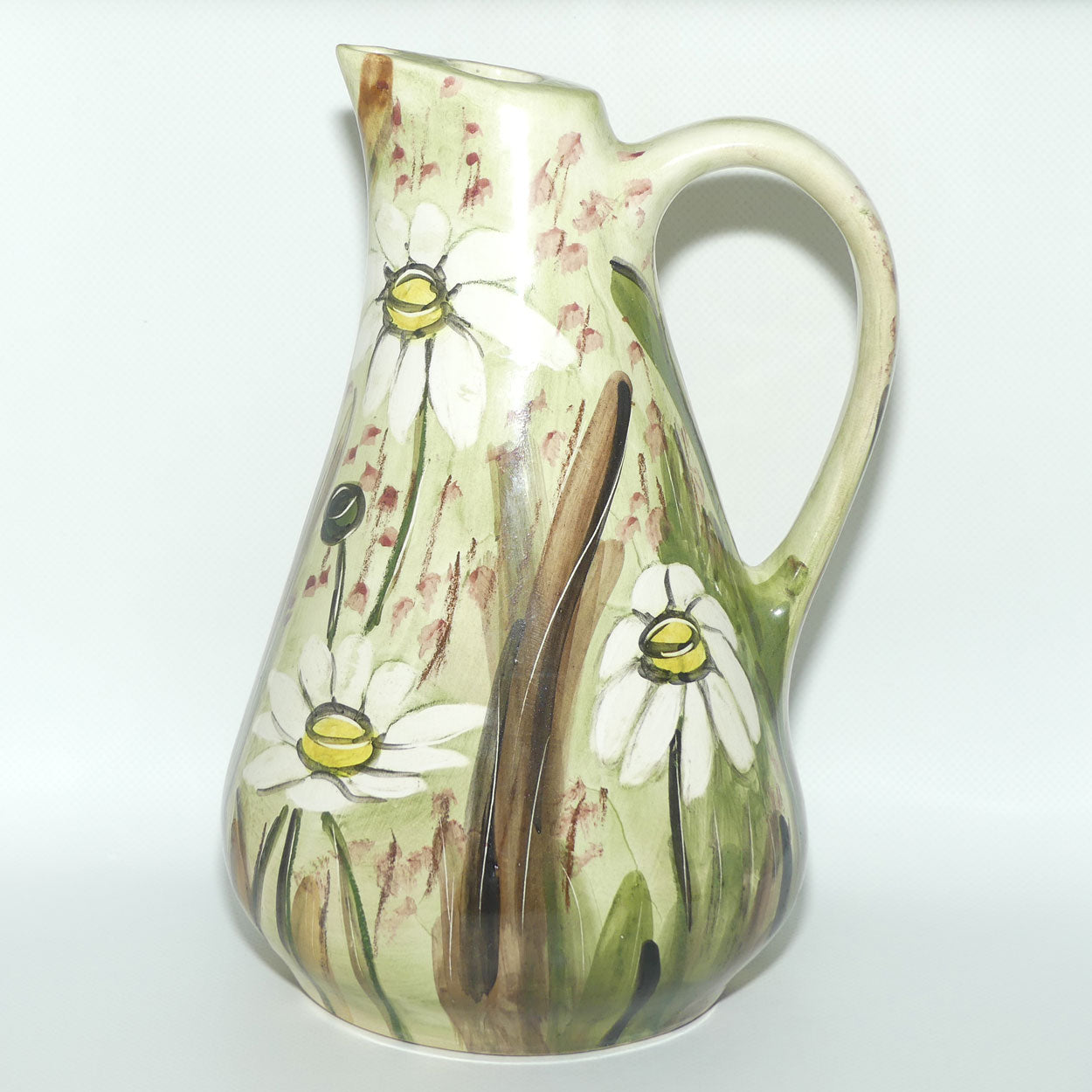 Australian Pottery | Daisyware Pottery tall jug | Australian Flower Decor