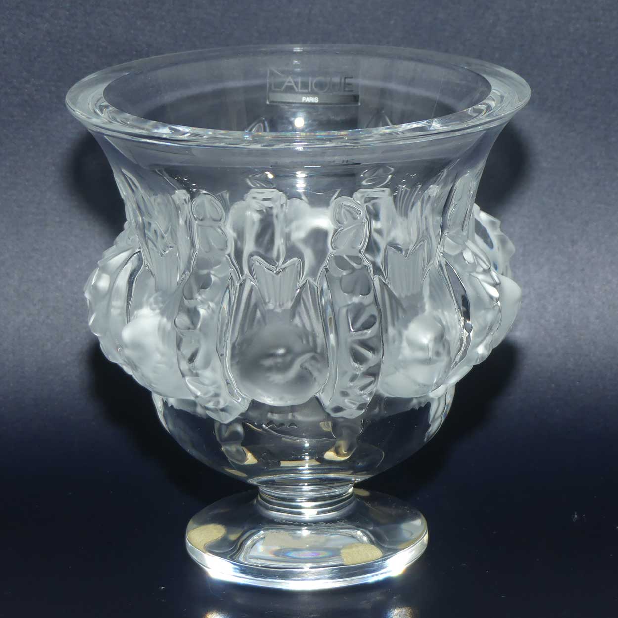 Lalique France Dampierre vase | Original label intact