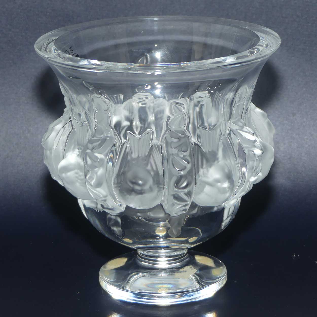 Lalique France Dampierre vase | Original label intact