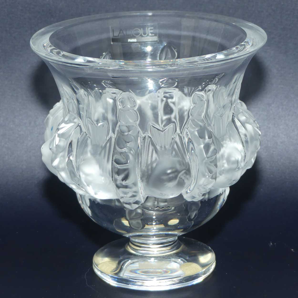 Lalique France Dampierre vase | Original label intact