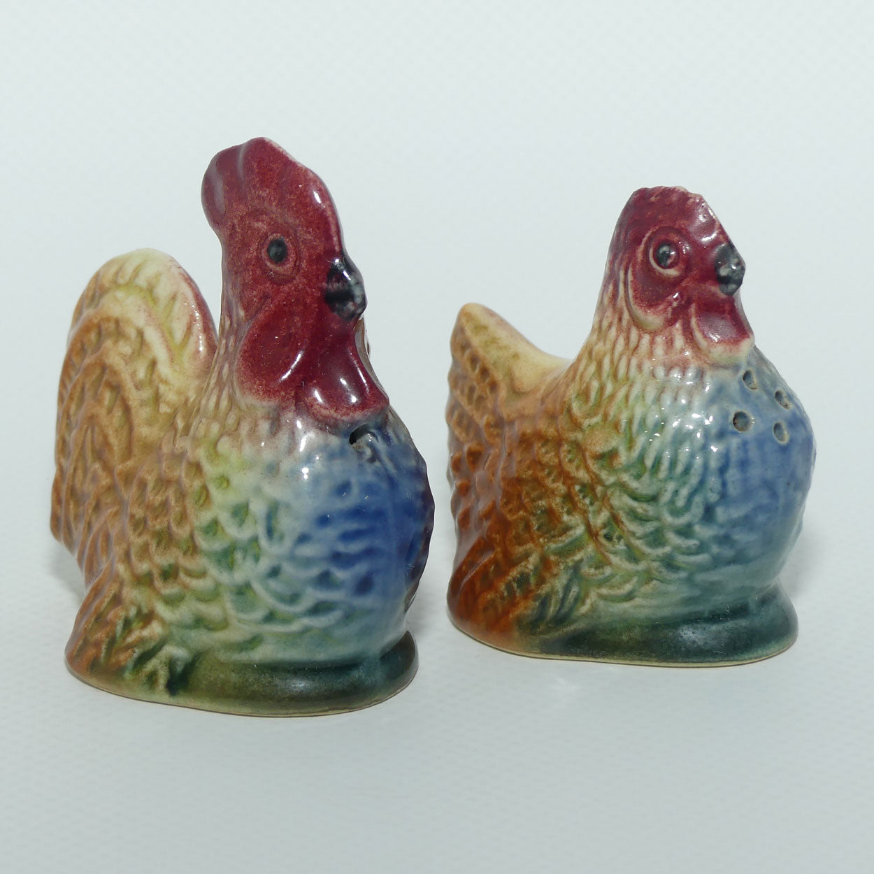 Darbyshire Pottery Aust | attrib | Rooster and Chicken Novelty Salt and Pepper