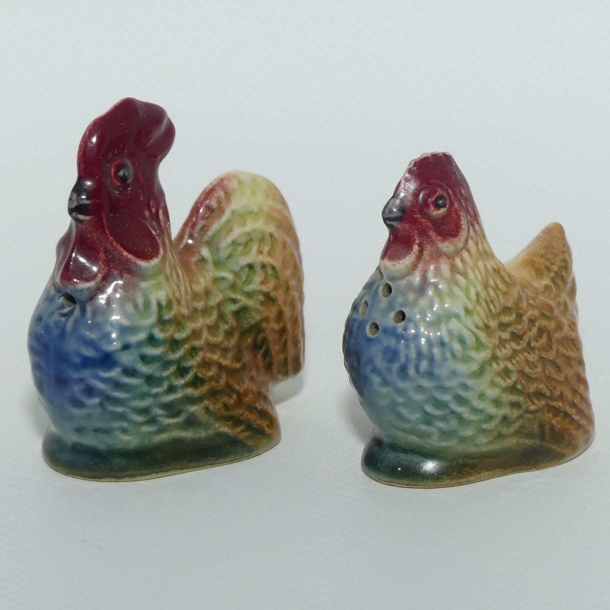 Darbyshire Pottery Aust | attrib | Rooster and Chicken Novelty Salt and Pepper