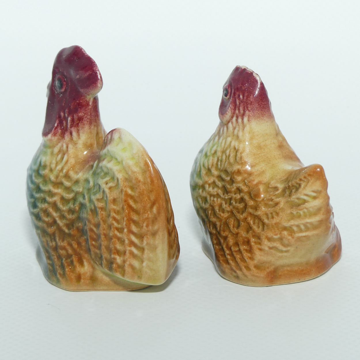Darbyshire Pottery Aust | attrib | Rooster and Chicken Novelty Salt and Pepper