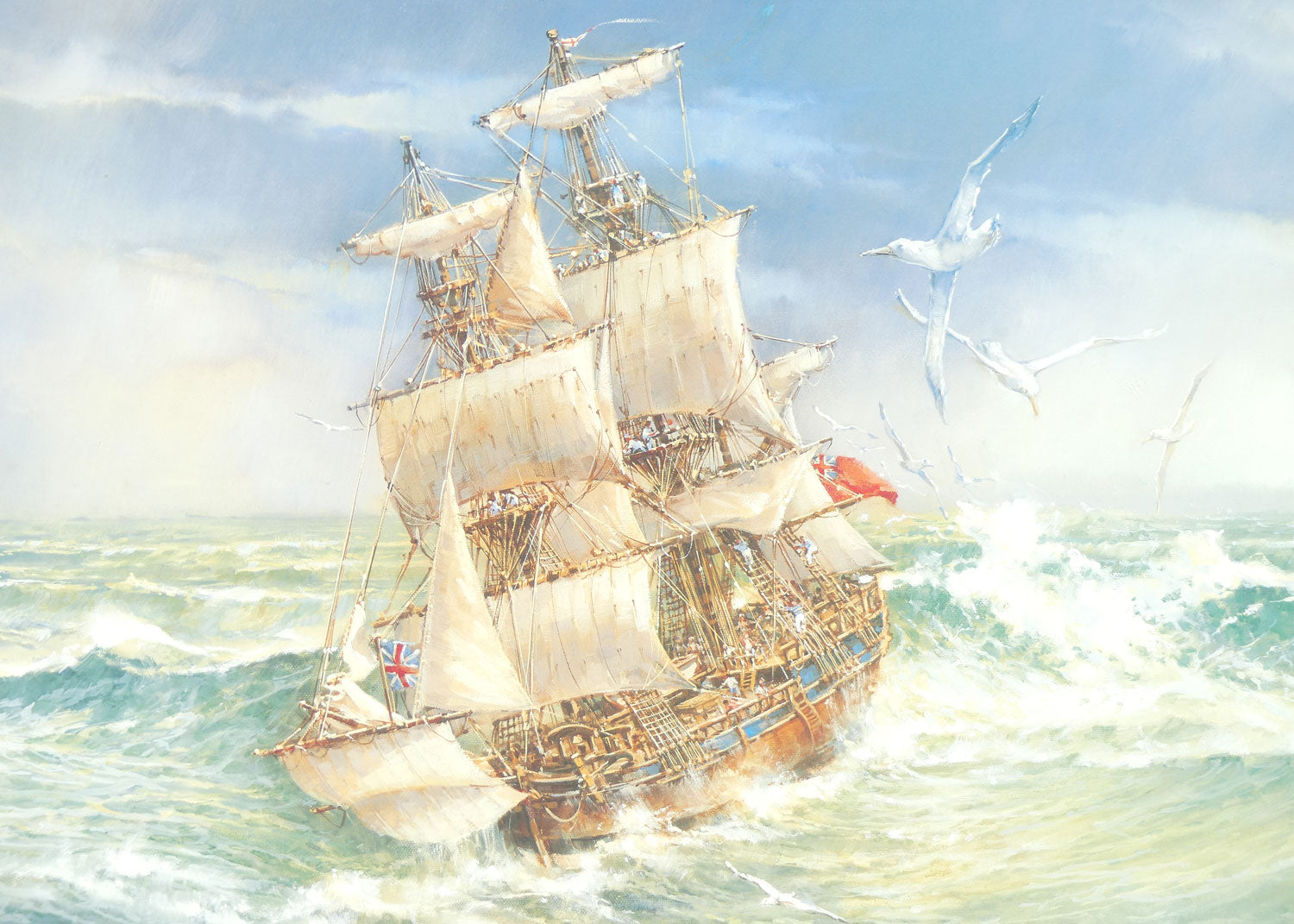 Darcy W Doyle framed print | HMS Endeavour | Artist Signed Artist Proof