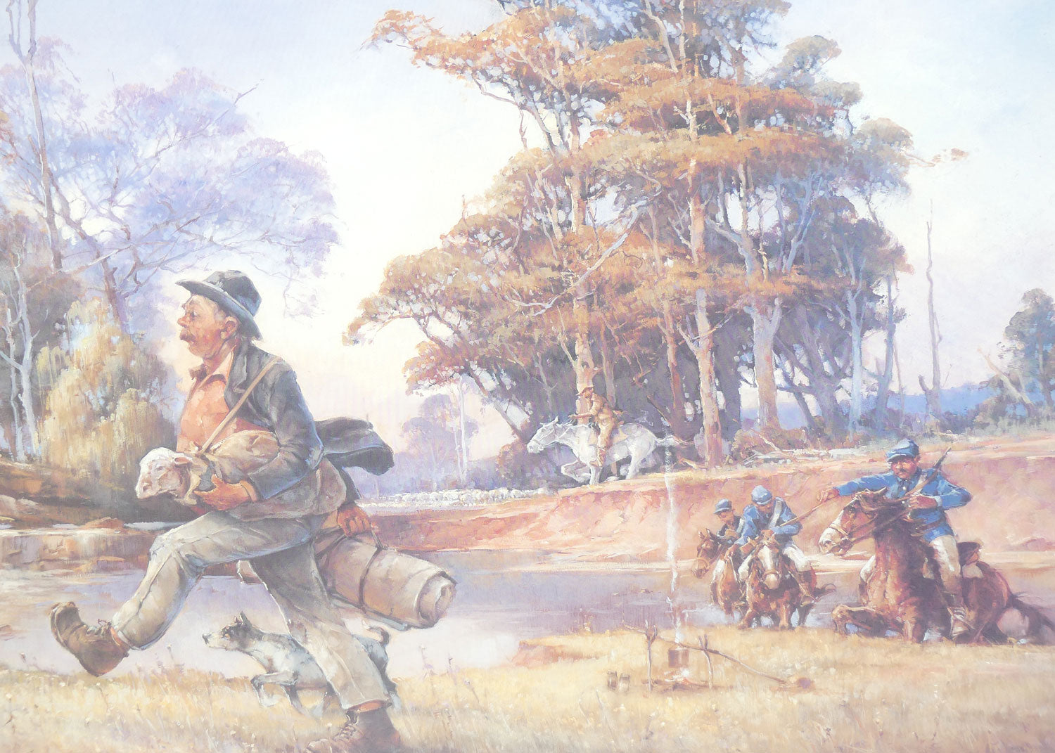 Darcy W Doyle gilt framed print | Jolly Swagman | Artist Signed