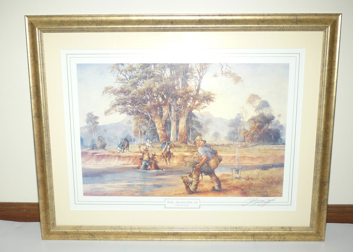 Darcy W Doyle gilt framed print | Waltz Matilda with Me | Artist Signed