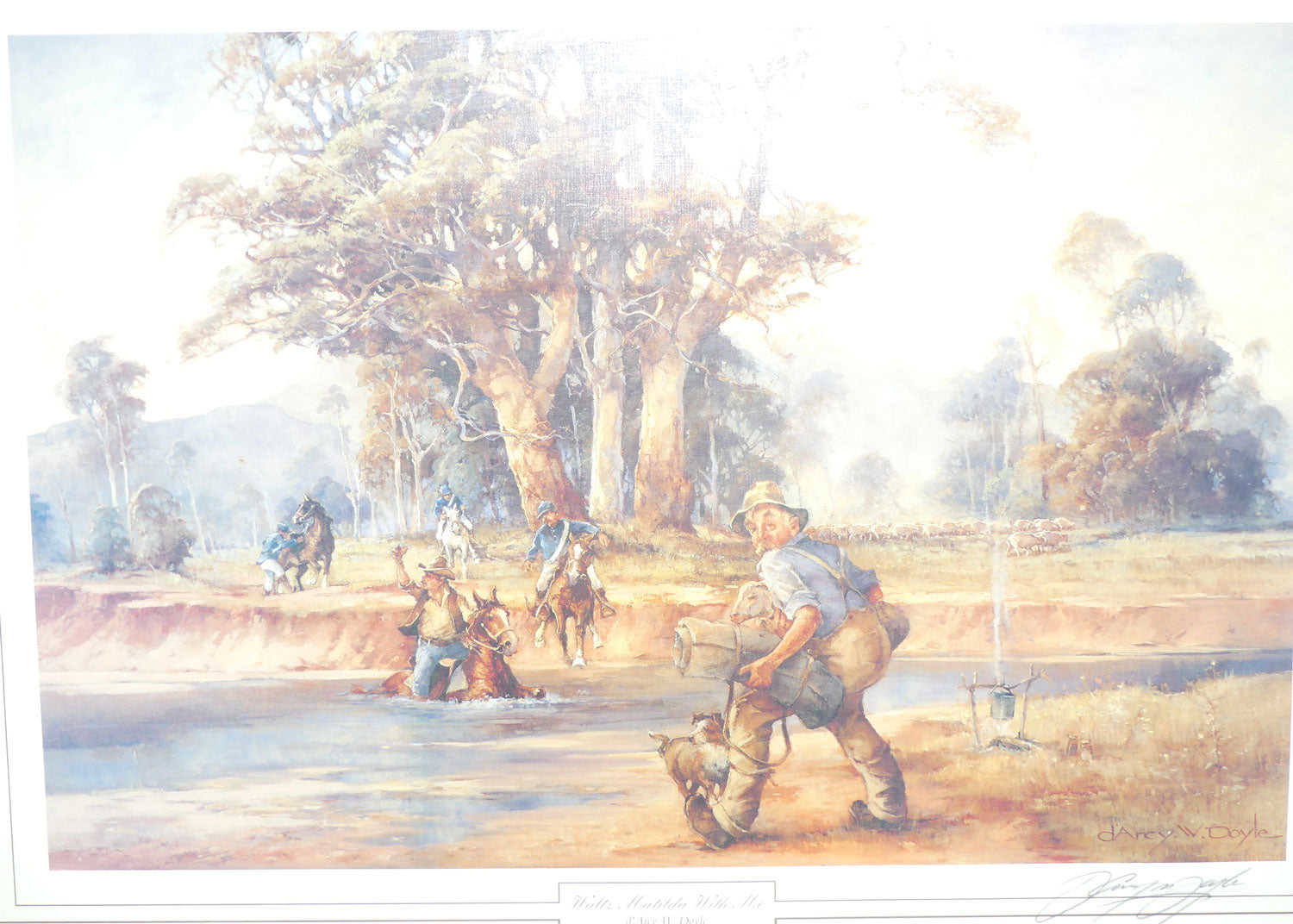 Darcy W Doyle gilt framed print | Waltz Matilda with Me | Artist Signed