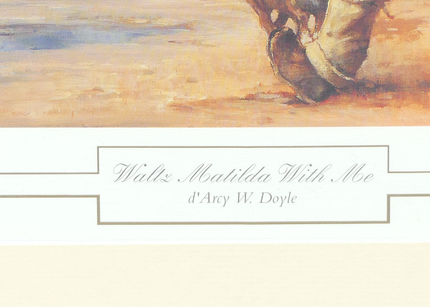 Darcy W Doyle gilt framed print | Waltz Matilda with Me | Artist Signed