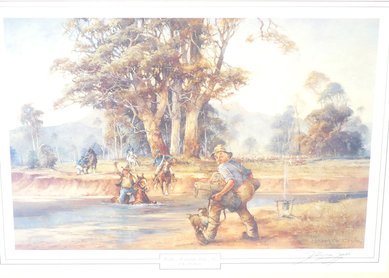 Darcy W Doyle gilt framed print | Waltz Matilda with Me | Artist Signed