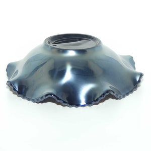 Australian Carnival Glass | Dark Magpie nappy bowl | #2